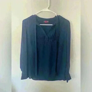 Vince Camuto Blue Long Sleeve Blouse
